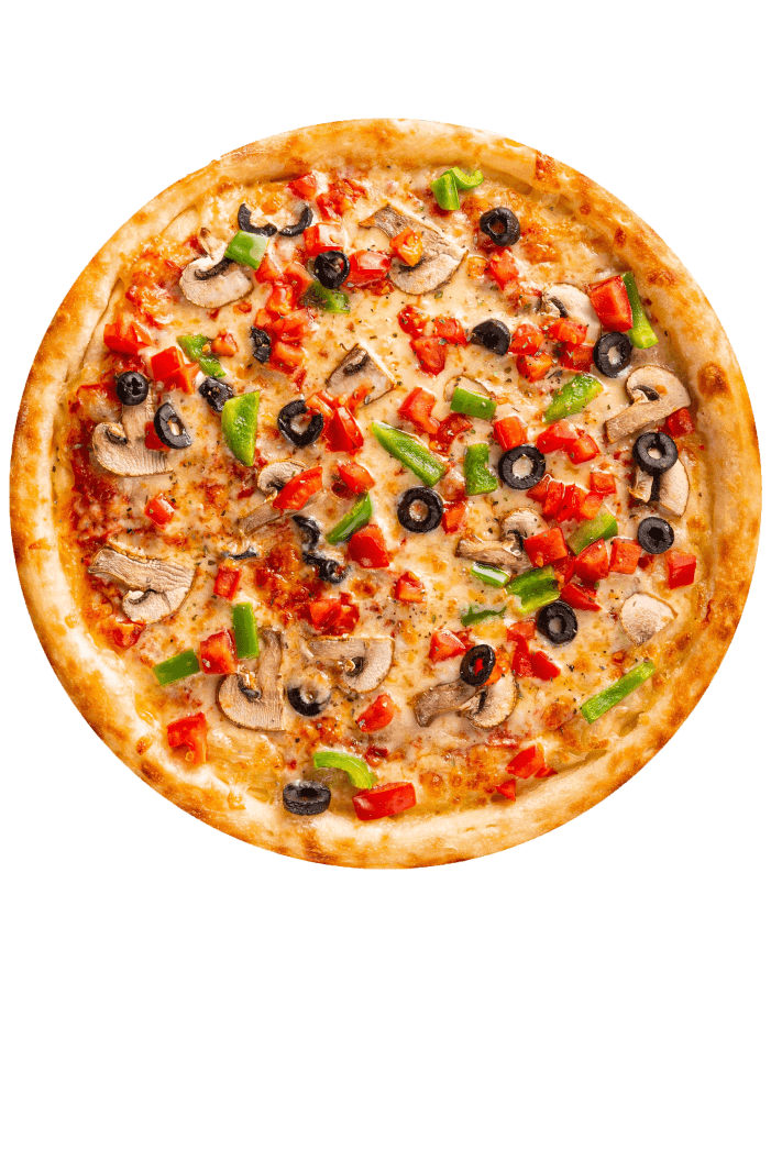 Pizza con champiñones frescos de dolce vita